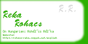 reka rohacs business card